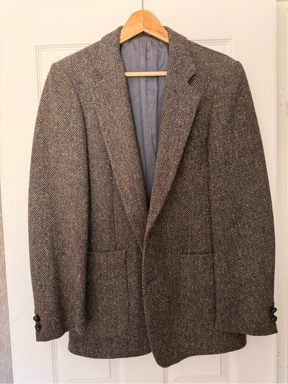 Yves Saint Laurent Brown Herringbone Sport Coat